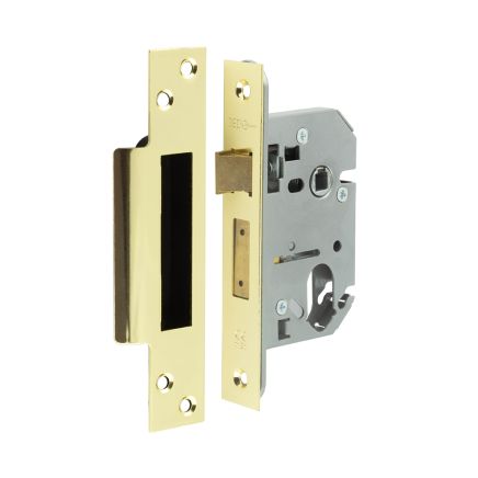 Jedo Oval Profile Sashlocks 65mm Polished Brass - By Frelan Hardware - JL1052PB