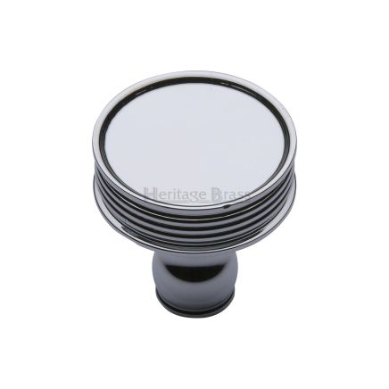 Heritage Brass Cabinet Knob Venetian Design 32mm Polished Chrome finish