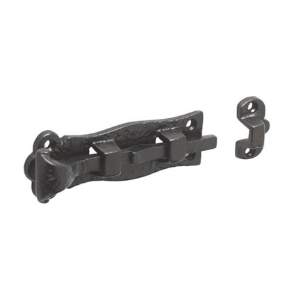 Antique Straight Bolts 125mm Black - By Frelan Hardware - JAB39