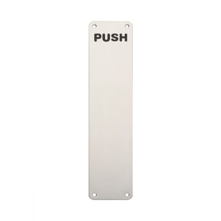 Finger Plate Push - Bright Stainless Steel