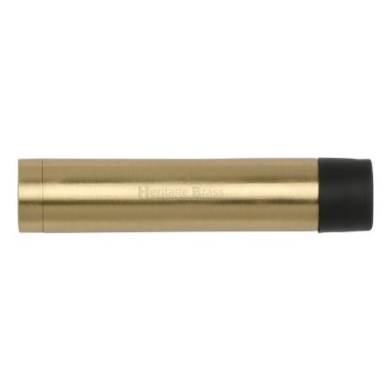 Heritage Brass Cylindrical Door Stop Without Rose 76mm Satin Brass Finish