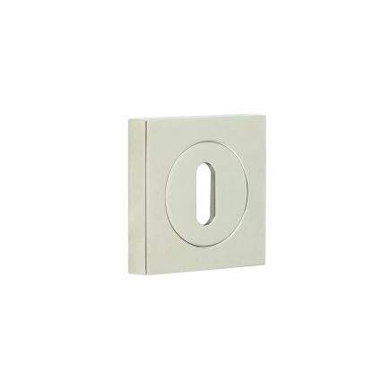Burlington Standard Keyway Escutcheons Square Plain Rose Polished Nickel - By Frelan Hardware - BUR-60PN-171PN