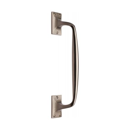 Heritage Brass Door Pull Handle Cranked Design 12" Satin Nickel Finish