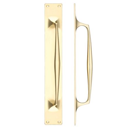 Zoo Hardware Pull Handle on Backplate - Brass