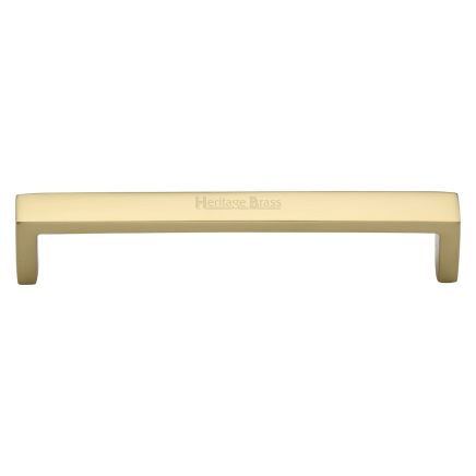 Heritage Brass Cabinet Pull Wide Metro Design 152mm CTC Polished Brass Finish