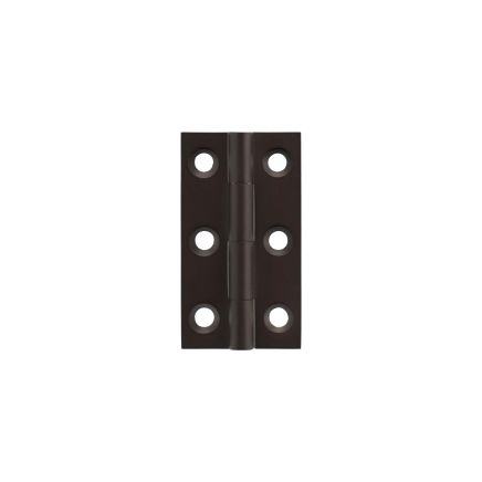 Millhouse Brass Cabinet Butt Hinges 50mm x 28mm x 2mm - Urban Dark Bronze