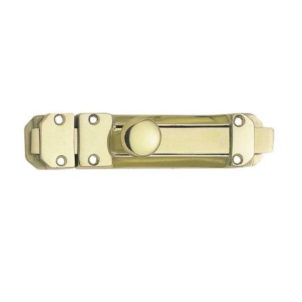 Jedo Contract Door Bolts 116x30mm Polished Brass - By Frelan Hardware - JV179PB