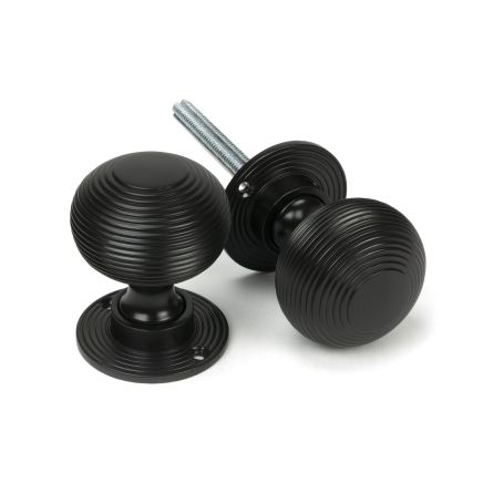 Aged Bronze Heavy Beehive Mortice/Rim Knob Set