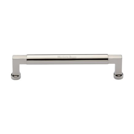 Heritage Brass Cabinet Pull Bauhaus Design 160mm CTC Polished Nickel Finish