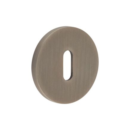 CR-R10 Antique Brass Standard Keyway Round Rose Escutcheon - By Frelan Hardware - CR-R10AB
