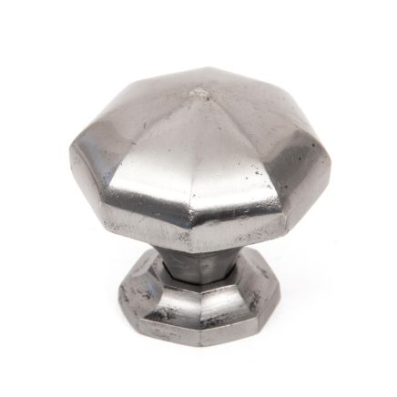 Natural Smooth Octagonal Cabinet Knob - Large