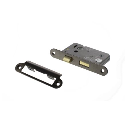 Atlantic Radius Corner Bathroom Lock [CE] 3" - Urban Bronze