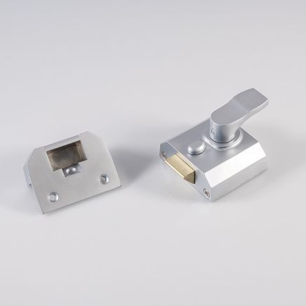 Contract Rim Cylinder Nightlatch 40mm - Satin Chrome
