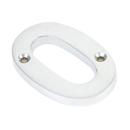 Satin Chrome Numeral 0