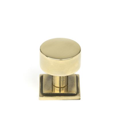 Aged Brass Kelso Cabinet Knob - 25mm (Square)