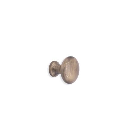 Mushroom 25mm Cupboard Knob Antique Brass