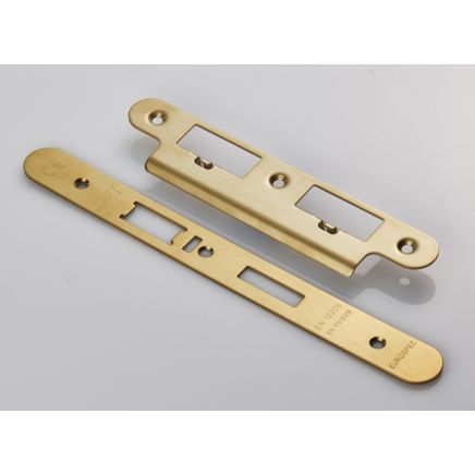 Forend Strike & Fixing Pack To Suit Din Escape Lock-Pvd-Radius Forend - PVD