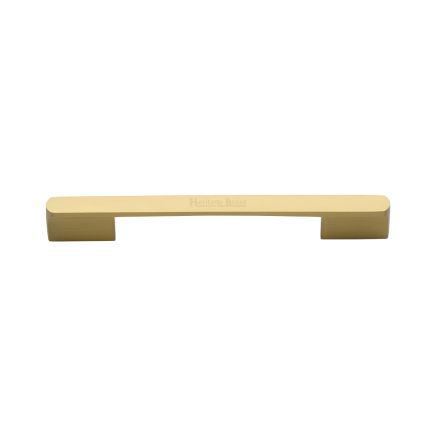 Heritage Brass Cabinet Pull Bridge Design 128&amp;160mm CTC Satin Brass Finish