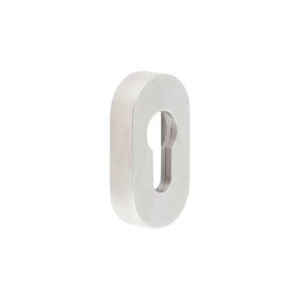 CRES Oval Satin Stainless Steel Euro Escutcheon - By Frelan Hardware - CRES403SSS