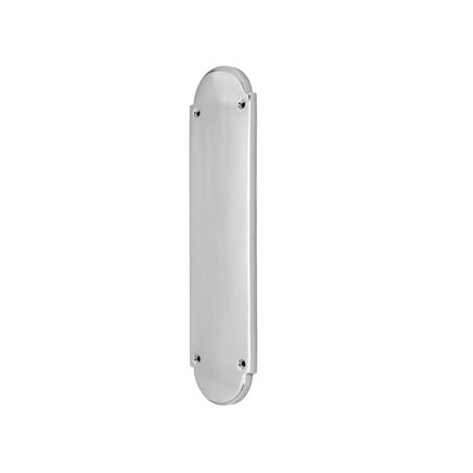 Victorian Half Round Finger Plate 300mm Satin Chrome