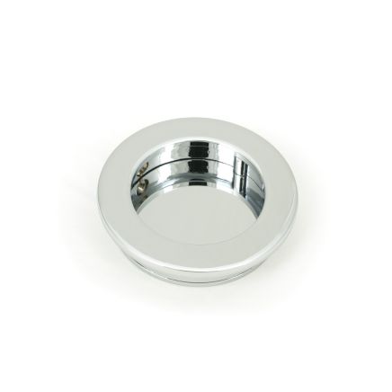Polished Chrome 60mm Plain Round Pull