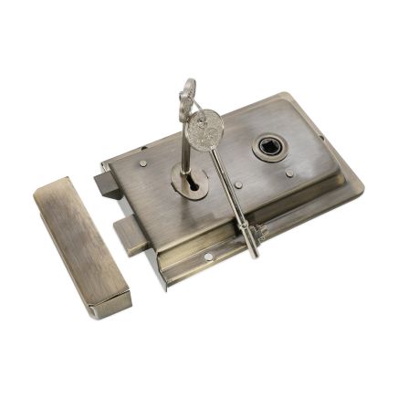 Iron Rim Lock - Fluted Antique