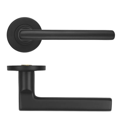 Zoo Hardware Modern Lever on Round Rose 53mm x 6mm Push-on Rose - BS EN 1906 Grade 3 - Grade 201 - PCB