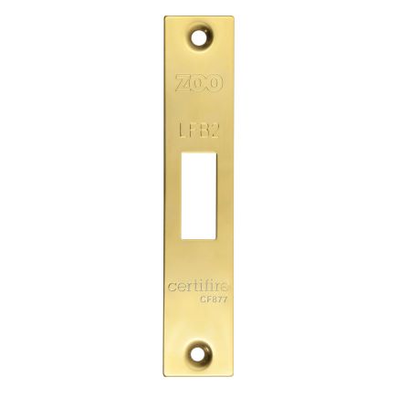 Zoo Hardware Square Forend, Strike and Escutcheon Pack t/s ZFB02 Fire Brigade Lock - Polished Brass