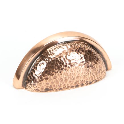Polished Bronze Hammered Regency Concealed Drawer Pull