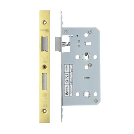 Zoo Hardware 2 Piece - DIN bathroom - 78mm c/c - backset 55mm - Gold
