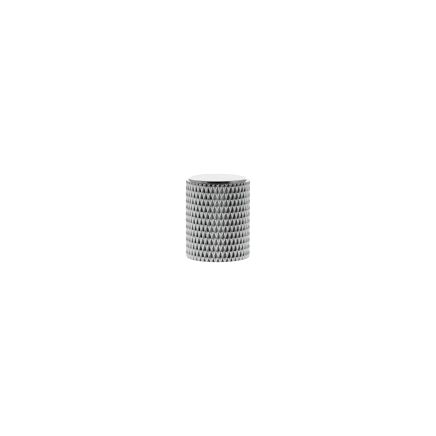 Millhouse Brass Eiffel Knurled Cylinder Cabinet Knob Handle - Polished Chrome