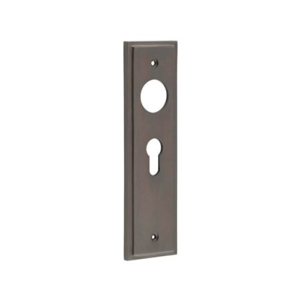 Burlington II Lever Plate Choices Euro Dark Bronze - By Frelan Hardware - BUR454DB