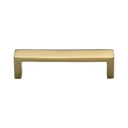 Heritage Brass Cabinet Pull Wide Metro Design 101mm CTC Polished Brass Finish