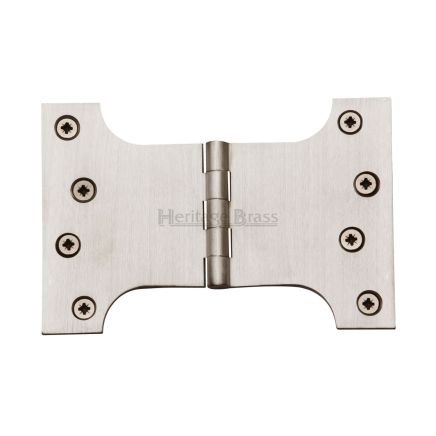 Heritage Brass Parliament Hinge Brass 4" x 4" x 6" Satin Nickel finish