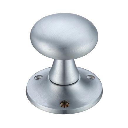 Zoo Hardware Mushroom Mortice Knob Furniture 60mm Rose dia. - Satin Chrome
