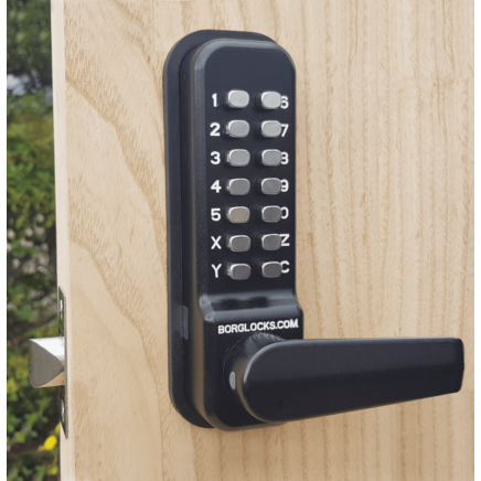 Borg BL4401 MG Pro - 14 Button, Marine Grade Lever Keypad, Inside Lever Handle, Optional Holdback, MG Pro (Black) Finish