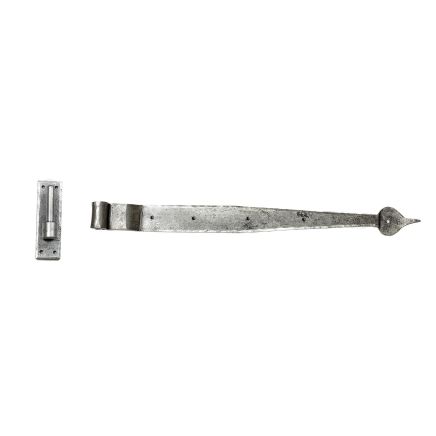 Pewter 24" Hook & Band Hinge - Cranked (pair)