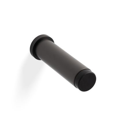 Valli 76 x 20mm - Wall Mounted Plain Doorstop on Rose - Concealed Fix - Dark Bronze PVD