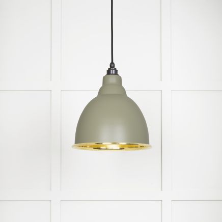 Smooth Brass Brindley Pendant in Tump
