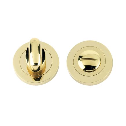 Zoo Hardware 5mm turn & release on round rose - Brass Finish / Anti Tarnish
