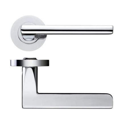Zoo Hardware Venice lever on round rose - Polished Chrome