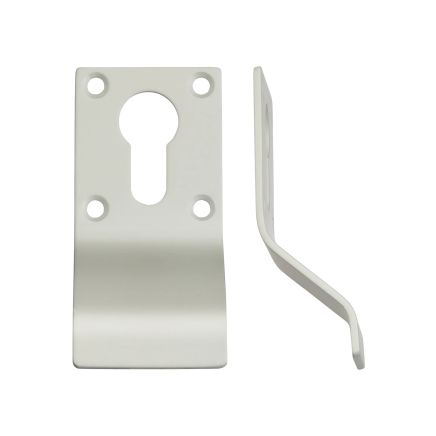 Zoo Hardware Cylinder Latch Pull - Euro Profile - 88mm x 43mm - Powder Coat White