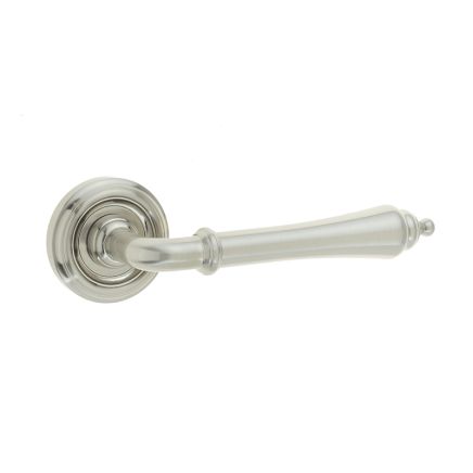 Camille Door Handle on Rose Satin Nickel - By Frelan Hardware - JV651SN