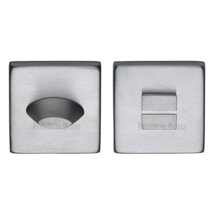 Heritage Brass Square Thumbturn & Emergency Release Satin Chrome finish