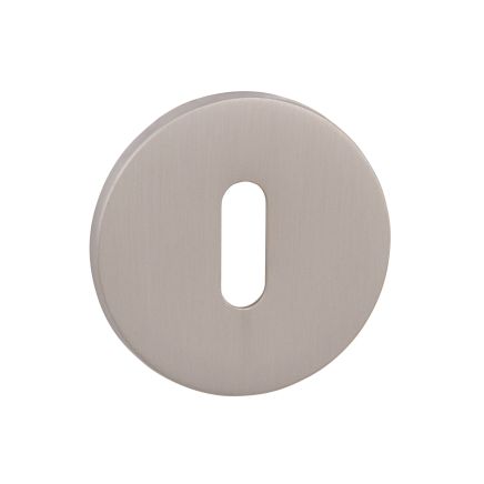 Tupai Rapido 5S Line Key Escutcheons on 5mm Slimline Round Rose - Pearl Nickel (Pair)