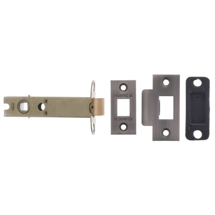 Atlantic Heavy Duty Bolt Through Tubular Latch 4" - Matt Gun Metal