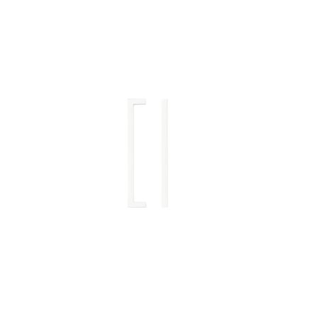 Zoo Hardware Square Block Cabinet handle 160mm CTC Matt White Finish