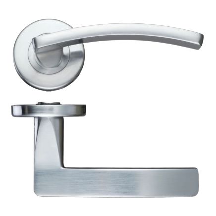 Zoo Hardware Toledo lever on round rose - Satin Chrome