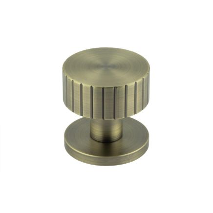 Cog Antique Brass Mortice Knob - By Frelan Hardware - JV803AB