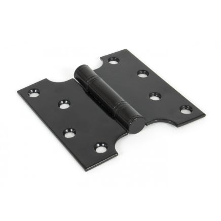 Black 4" x 2" x 4" Parliament Hinge (pair) ss
